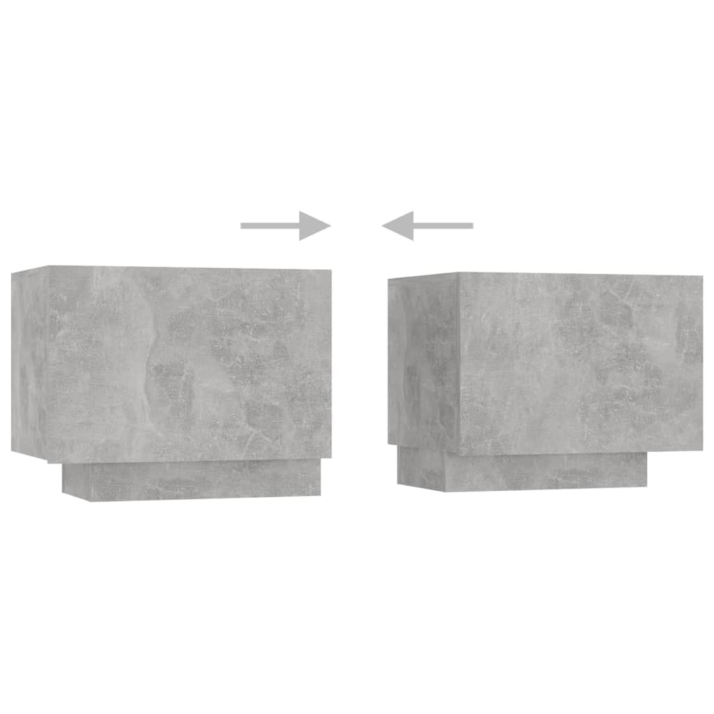 200cm TV Cabinet RGB LED Lights Concrete Grey | Simpledeals