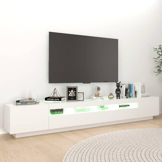 TV Cabinet RGB LED Lights 260cm White