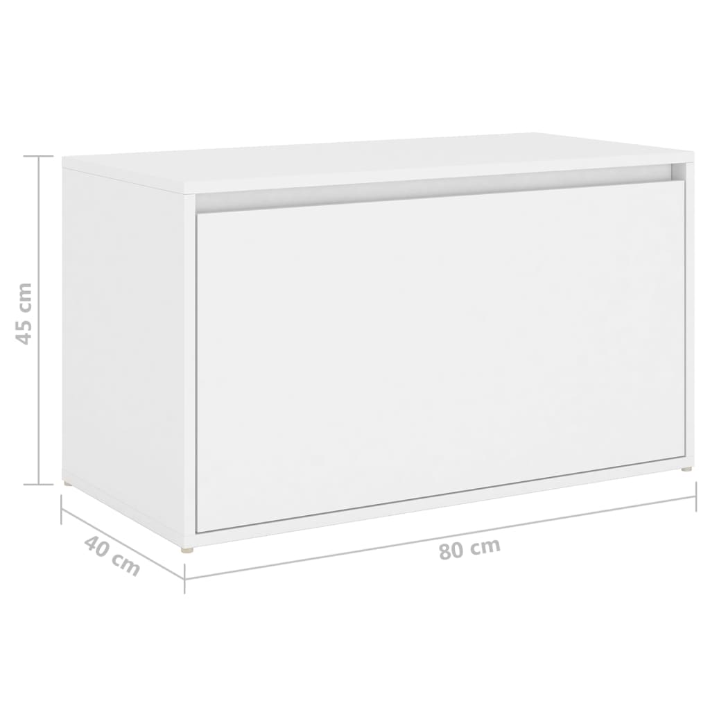 Hall Bench Drawer Storage Engineered Wood White | Simpledeals