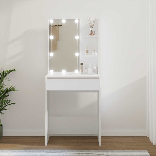 LED Dressing Table White Makeup Vanity