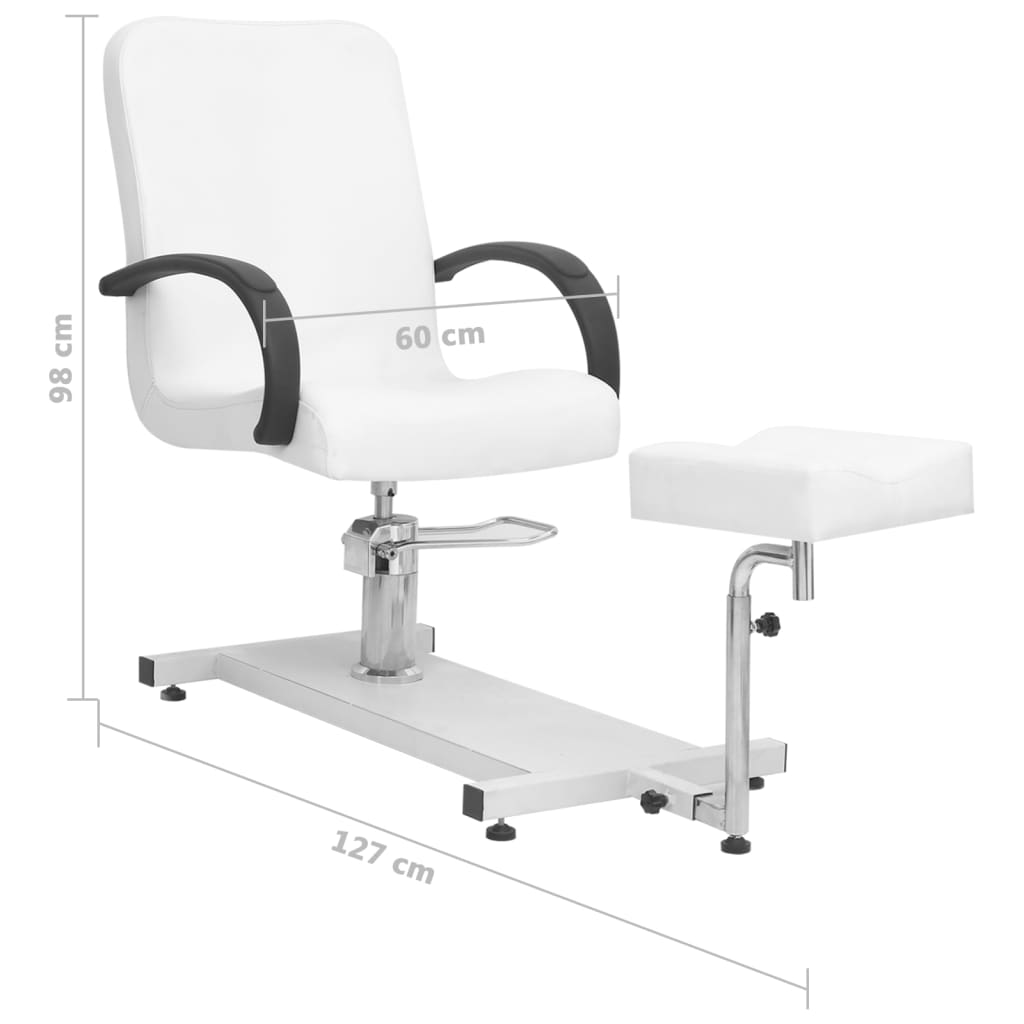 Massage Chair with Footrest White