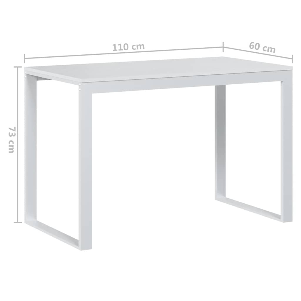 Computer Desk White Engineered Wood