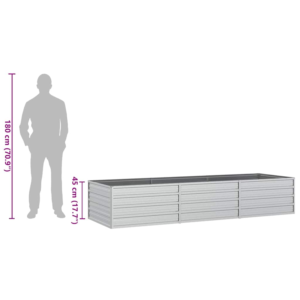 Galvanised Steel Raised Garden Bed 240x80cm | Simpledeals