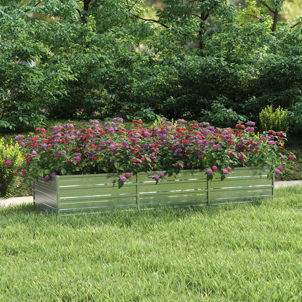 Galvanised Steel Raised Garden Bed 240x80cm | Simpledeals
