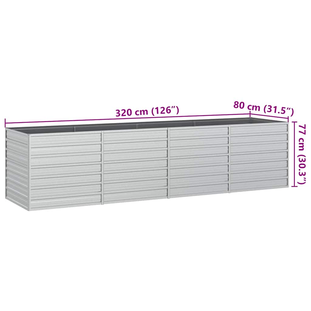 Galvanised Steel Raised Garden Bed 320cm | Simpledeals
