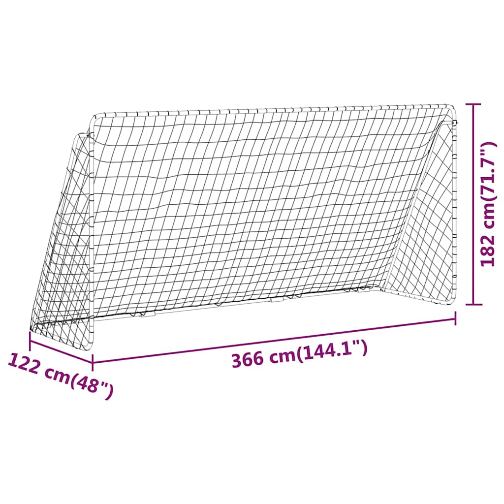 Full Size Football Goal Net 366cm Steel | Simpledeals