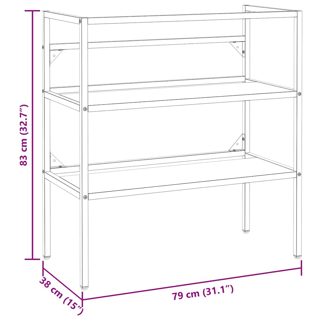 Bathroom Washbasin Frame White Iron with Bathroom Vanity Units