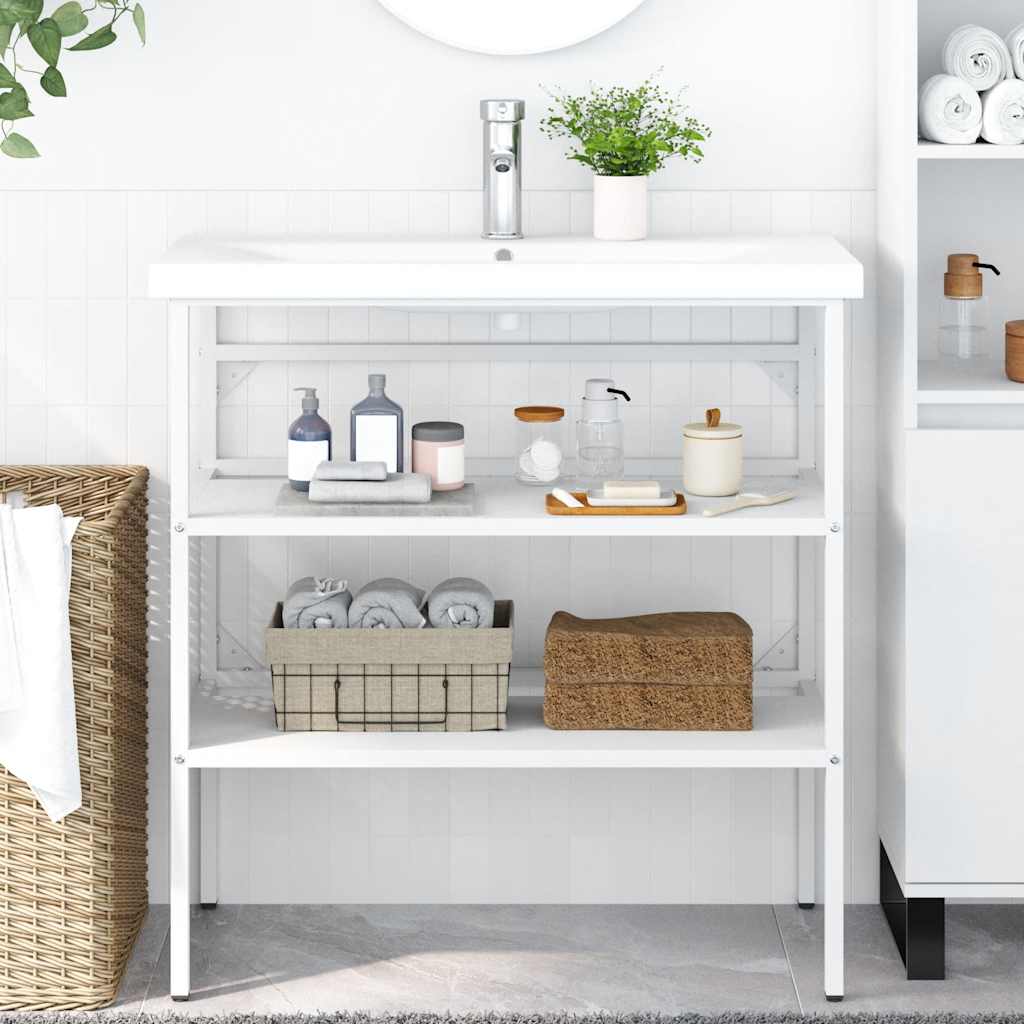 Bathroom Washbasin Frame White Iron