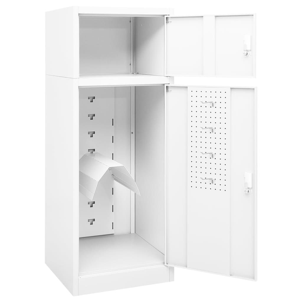 Steel Saddle Cabinet Tack Room Storage White | Simpledeals