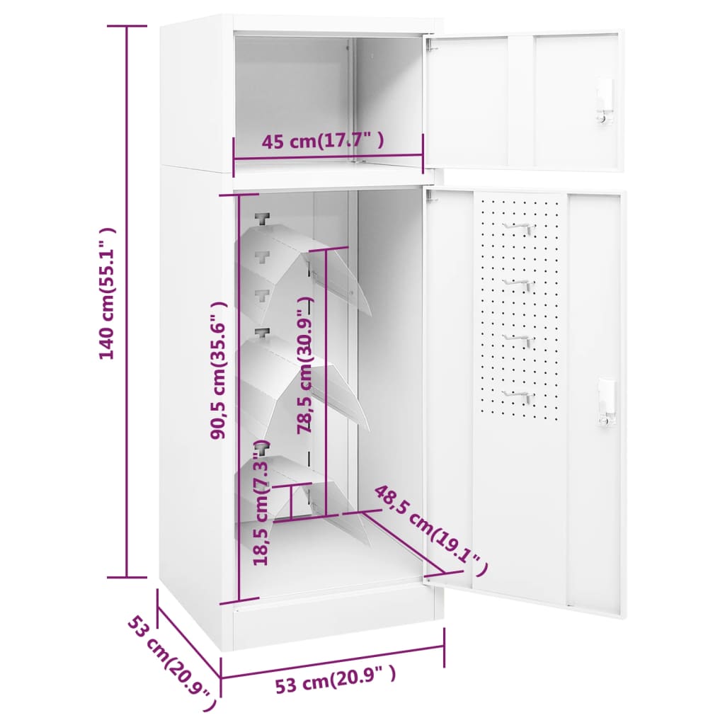 Steel Saddle Cabinet Tack Room Storage White | Simpledeals
