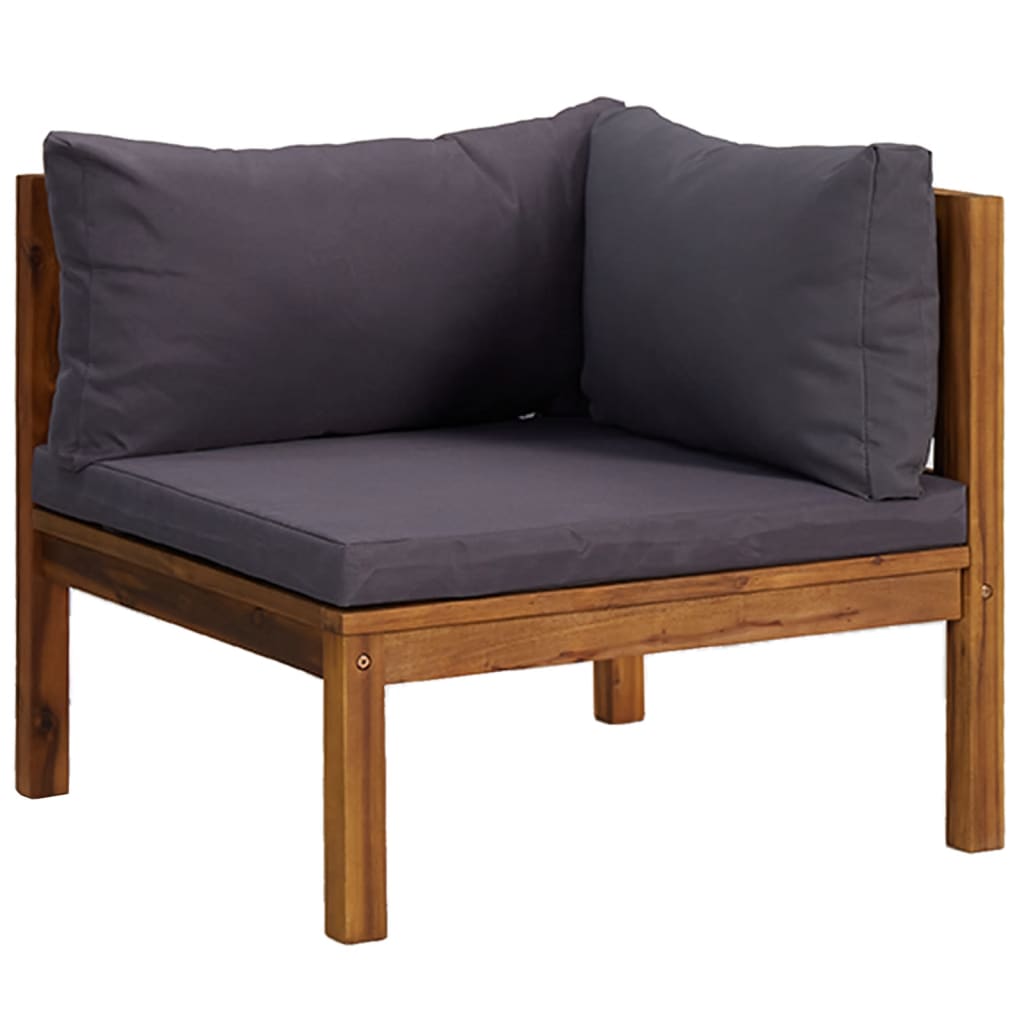 Acacia Comfort Haven: 6-Piece Garden Lounge Set with Plush Cushions