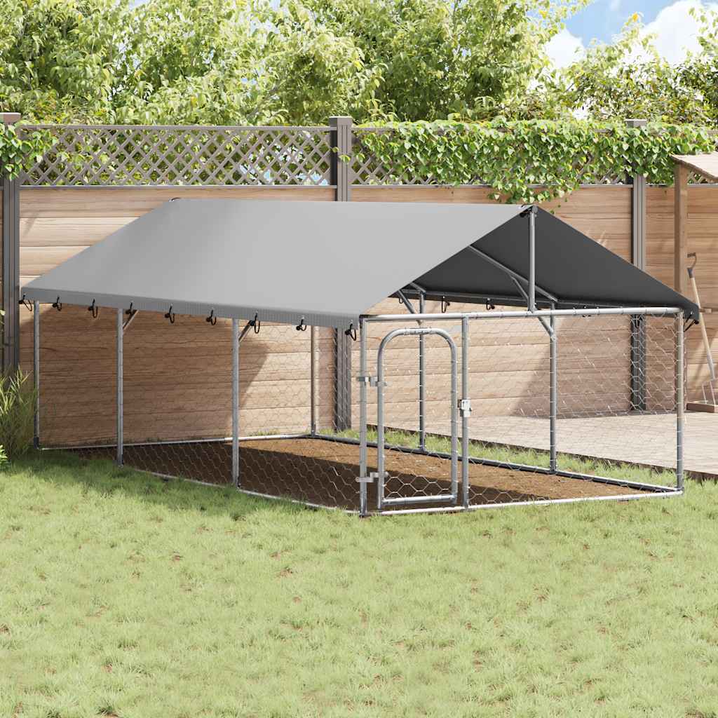 Dog Kennel with Roof Outdoor