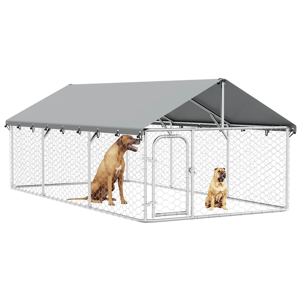 Dog Kennel with Roof Outdoor