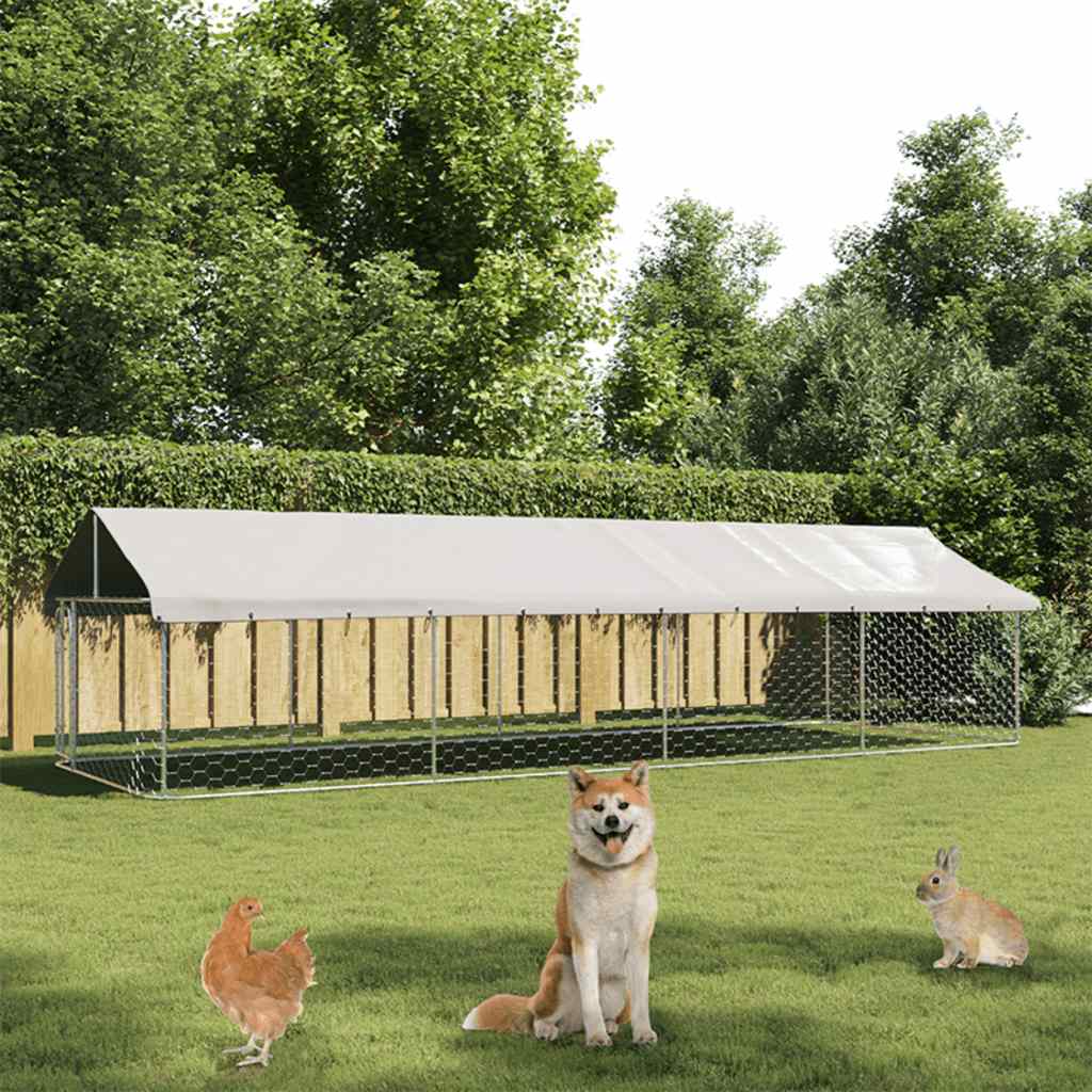 Dog Kennel with Roof Outdoor