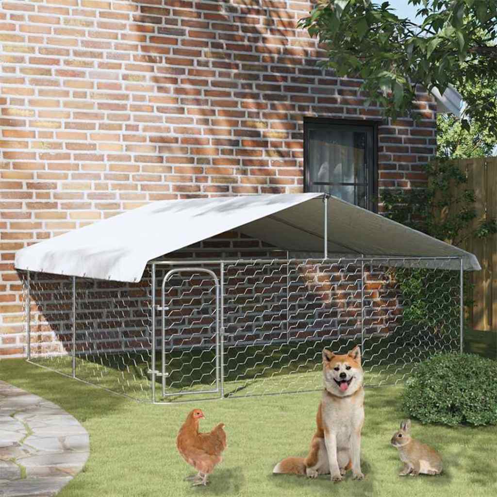 Dog Kennel with Roof Outdoor