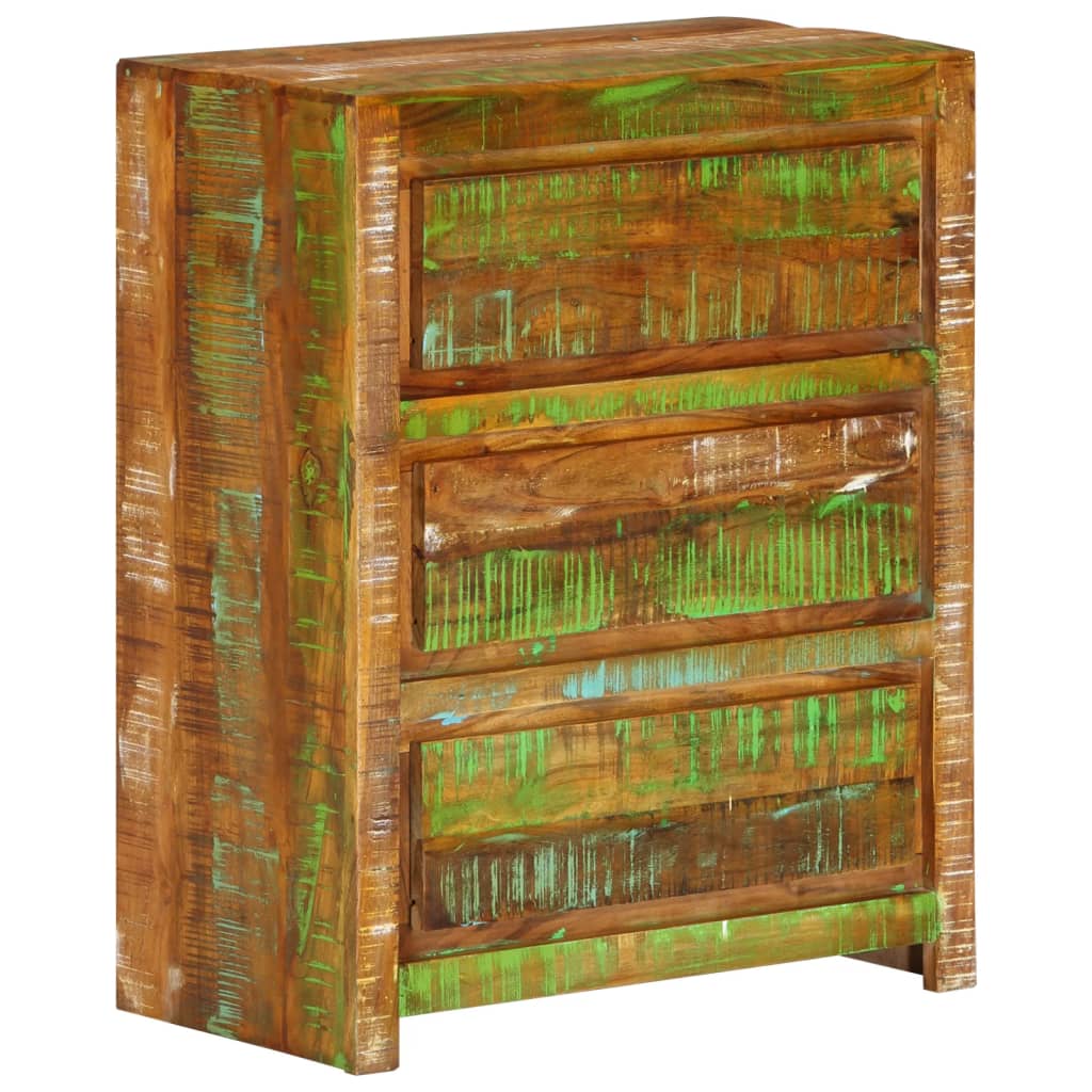 Drawer Cabinet Multicolour Solid Wood Reclaimed