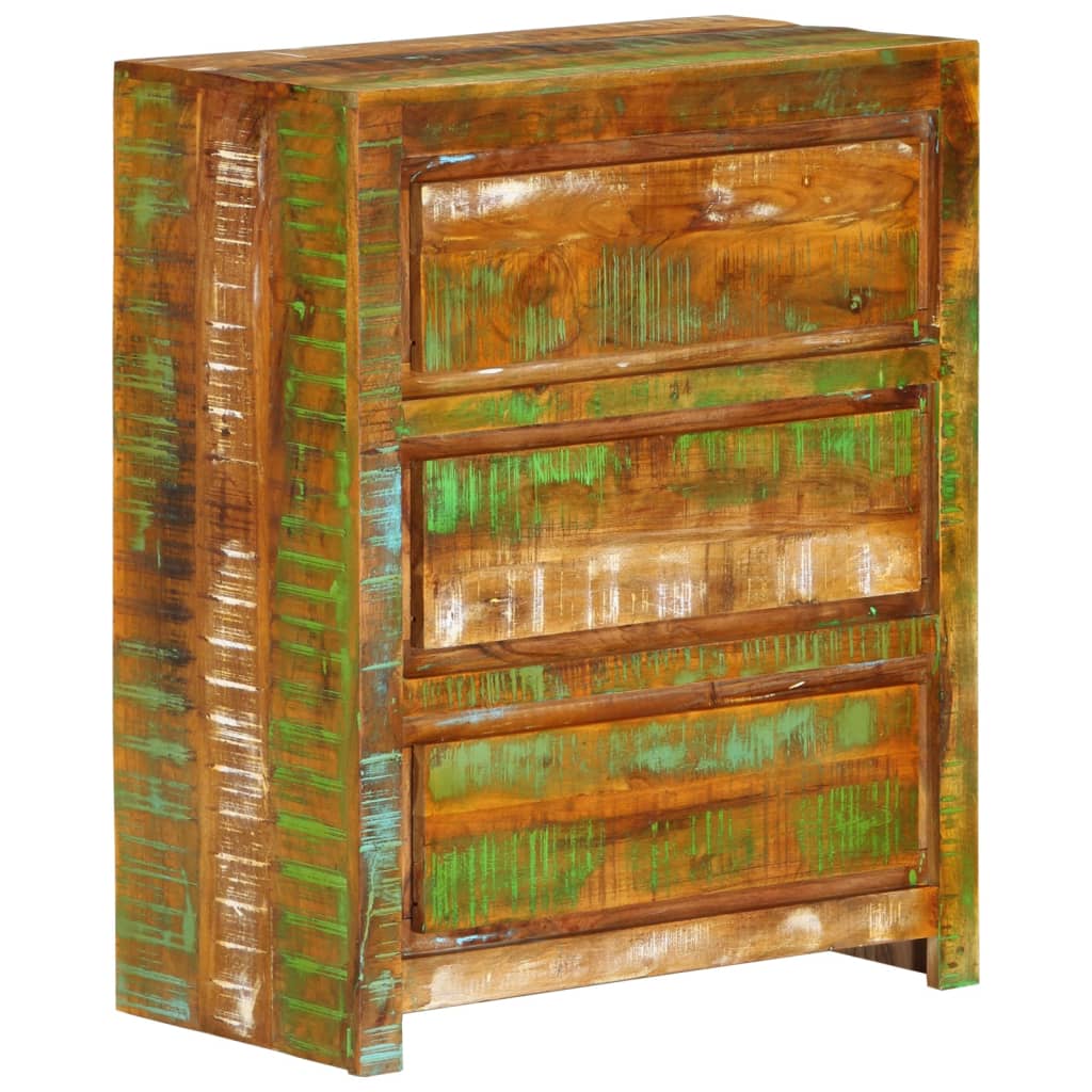 Drawer Cabinet Multicolour Solid Wood Reclaimed