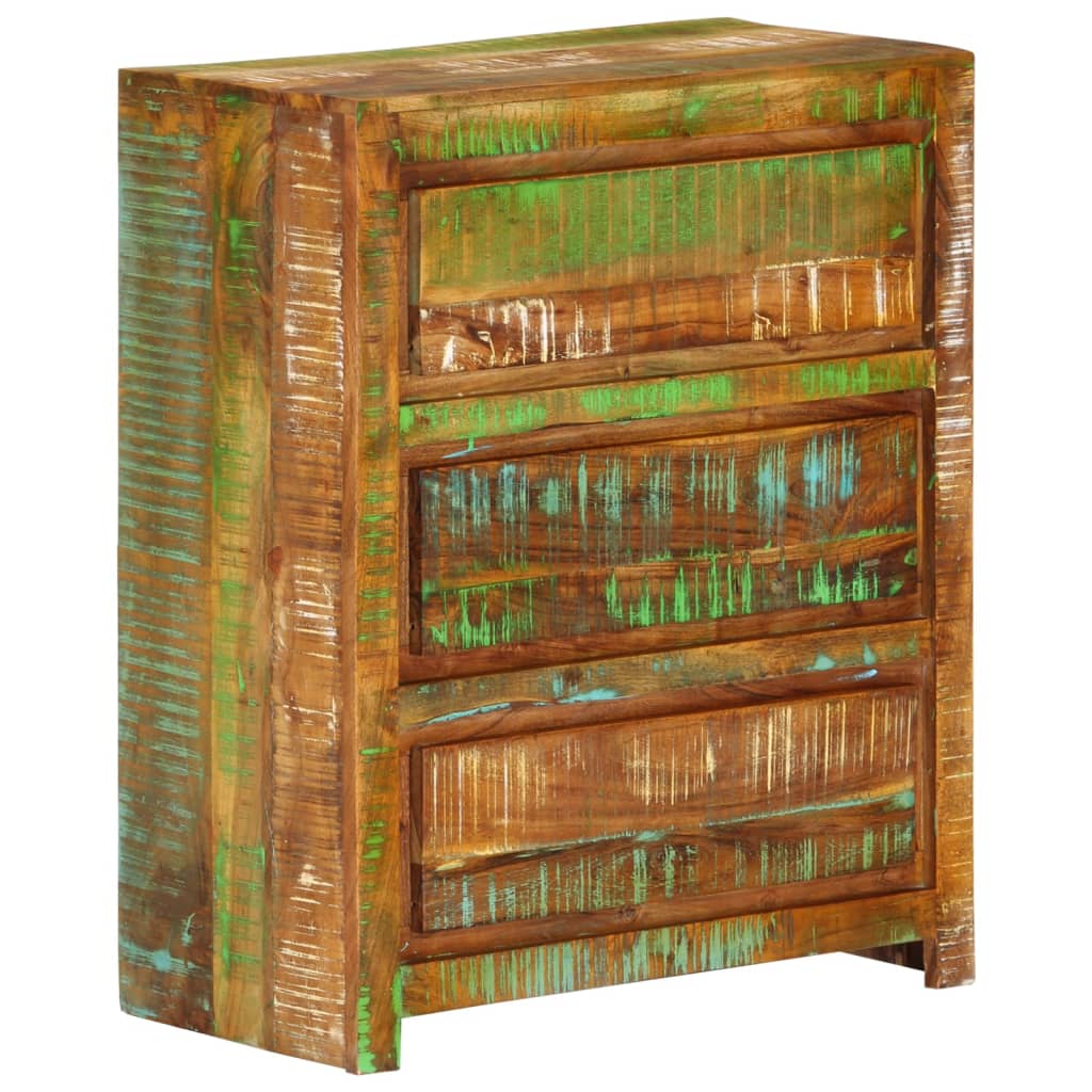 Drawer Cabinet Multicolour Solid Wood Reclaimed
