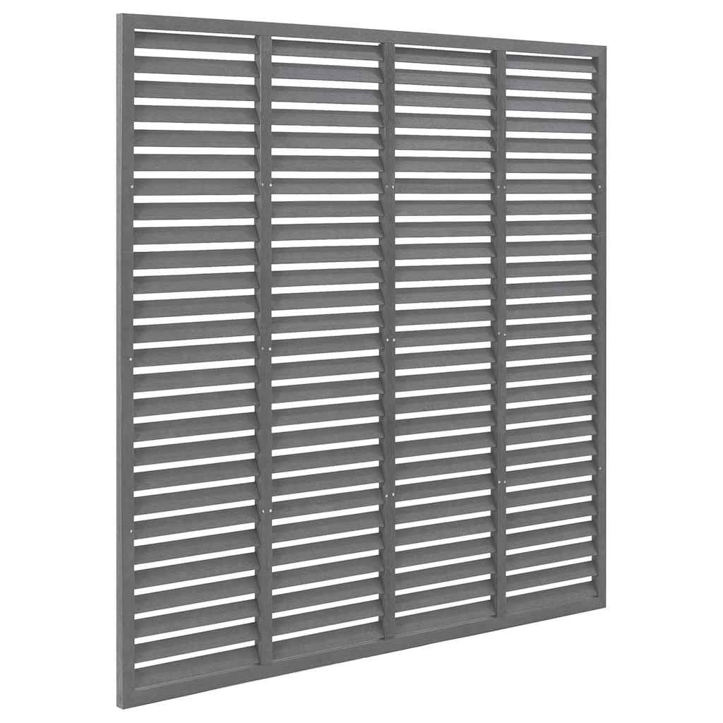 WPC Louvre Fence Panel 180x180cm Grey | Simpledeals