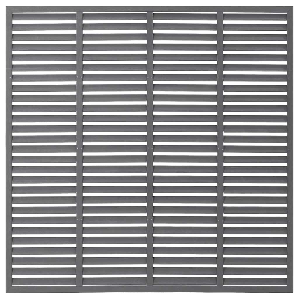 WPC Louvre Fence Panel 180x180cm Grey | Simpledeals