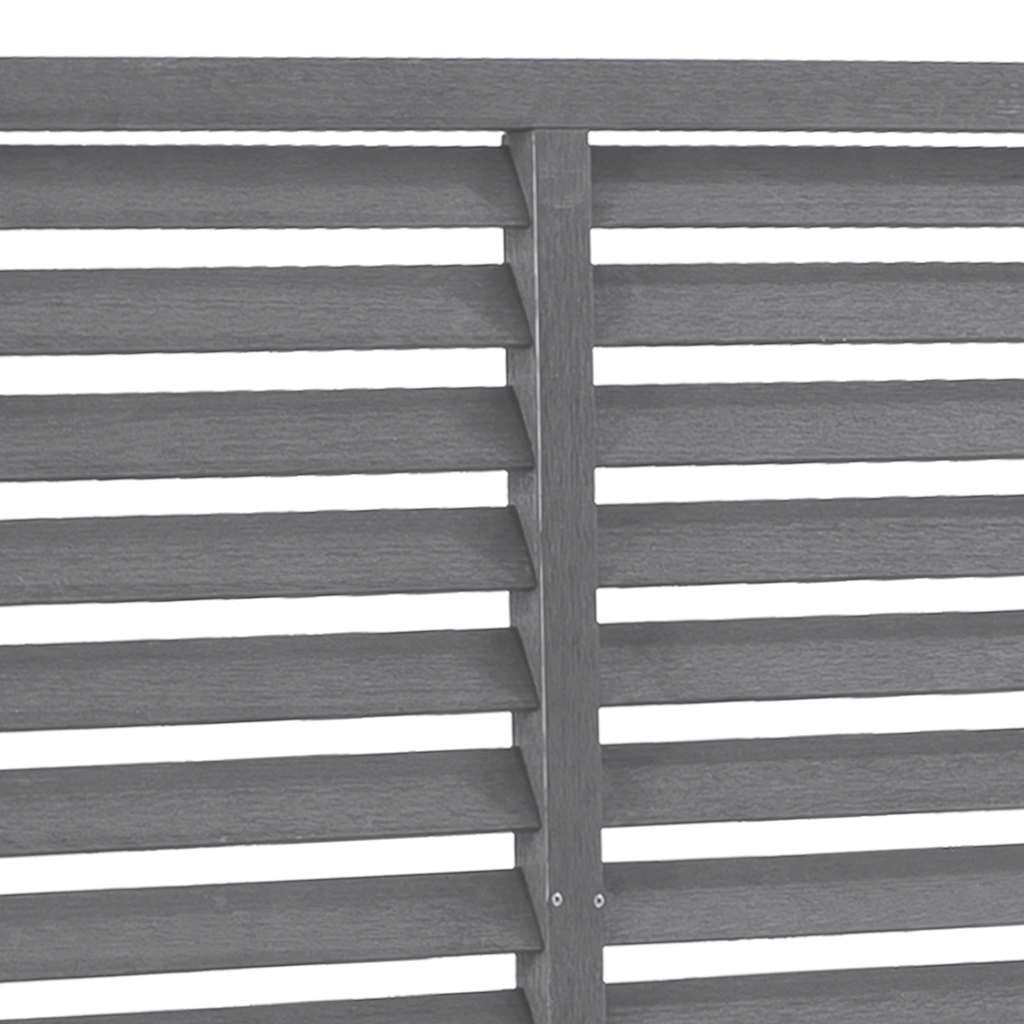WPC Louvre Fence Panel 180x180cm Grey | Simpledeals