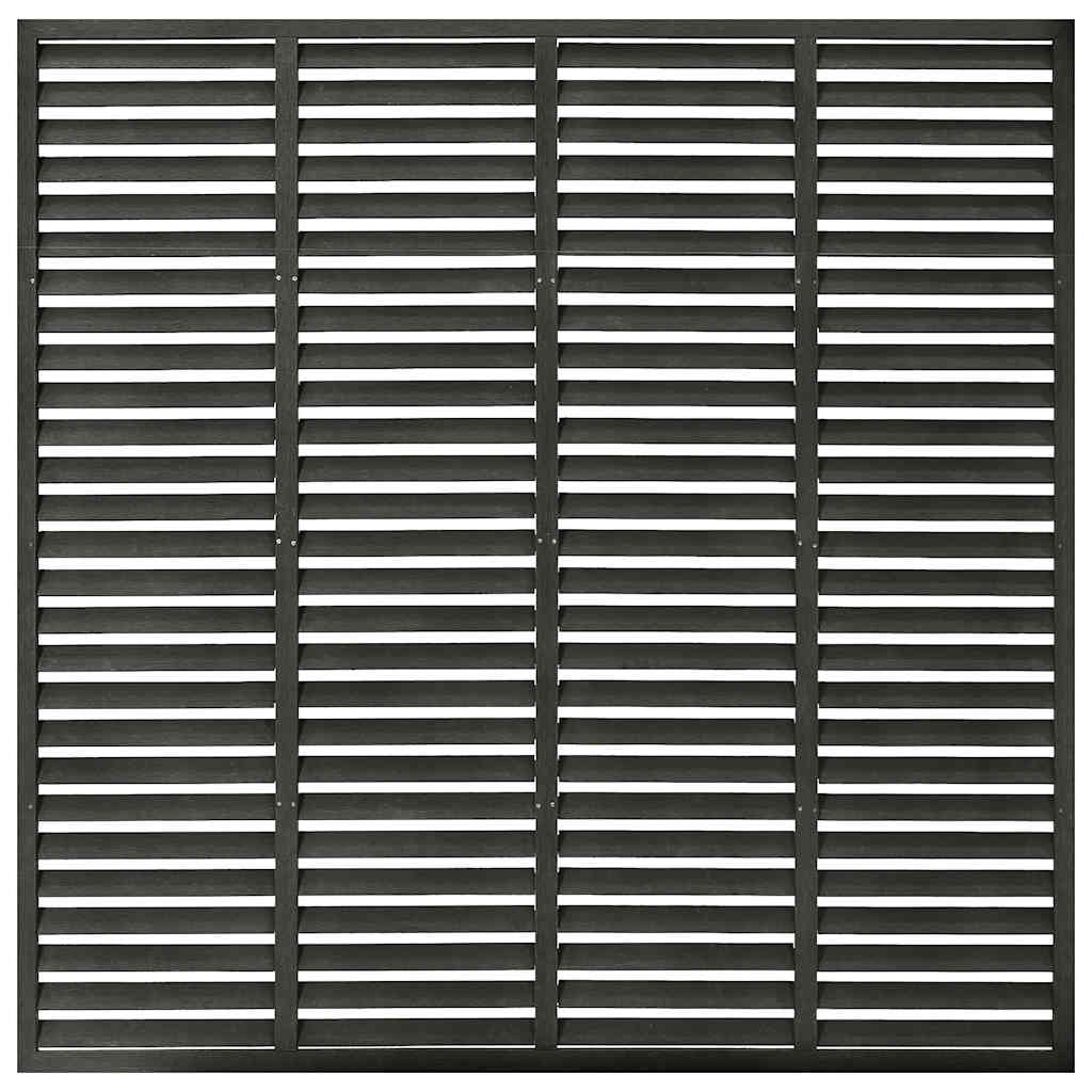 WPC Louvre Fence Panel 180x180cm Dark Grey | Simpledeals