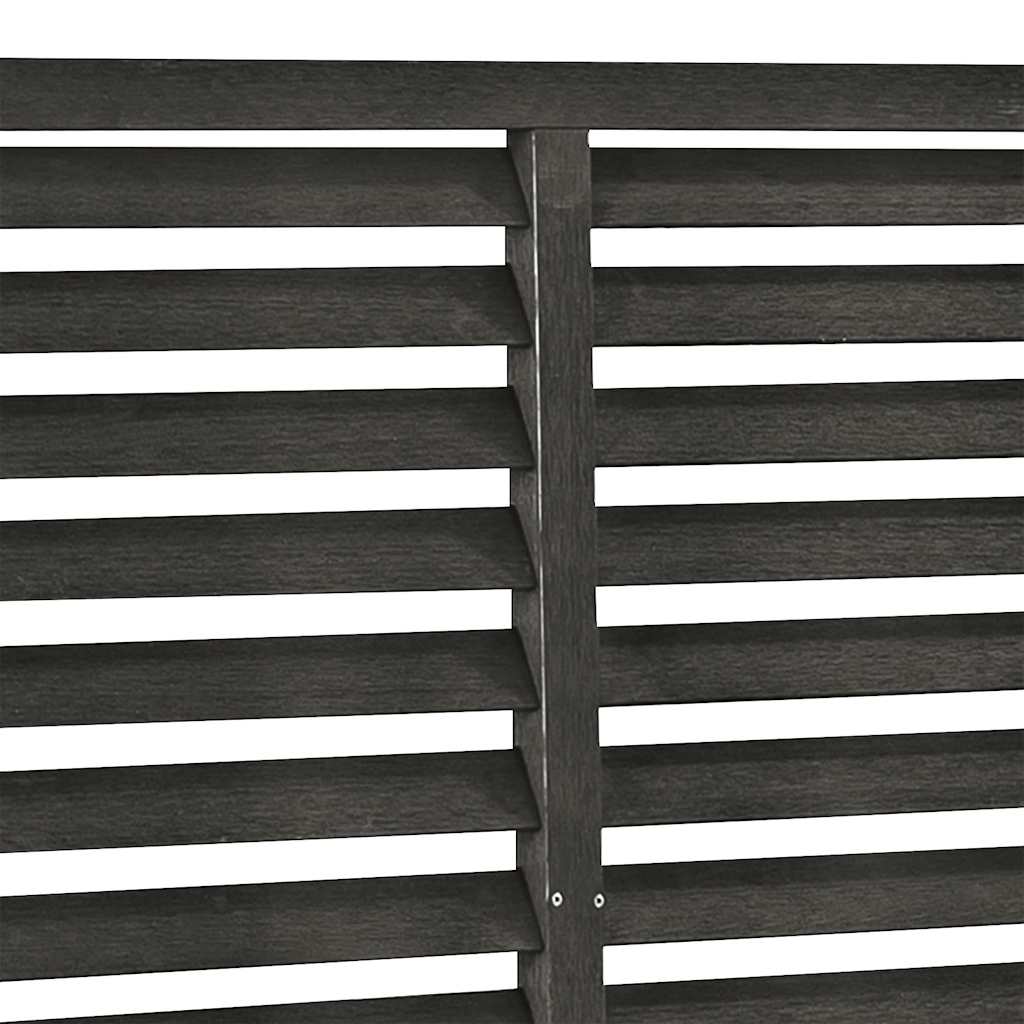 WPC Louvre Fence Panel 180x180cm Dark Grey | Simpledeals
