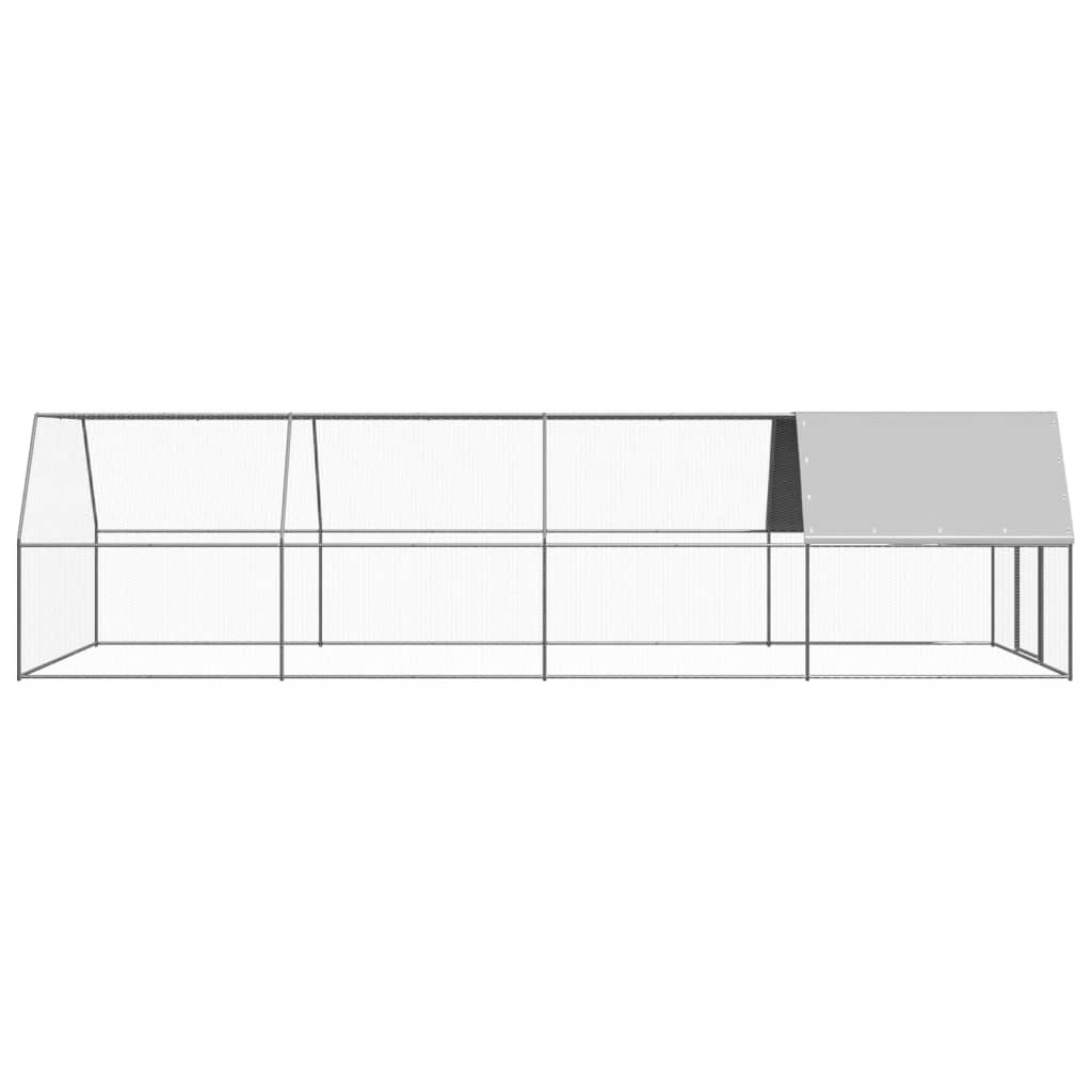 Large Chicken Coop Enclosure 3x8m Galvanised Steel | Simpledeals