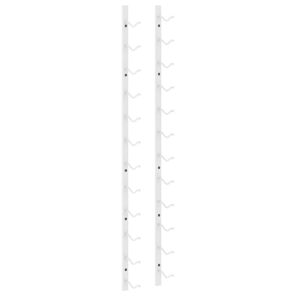 Wall Mounted Wine Rack 12 Bottle White Iron | Simpledeals