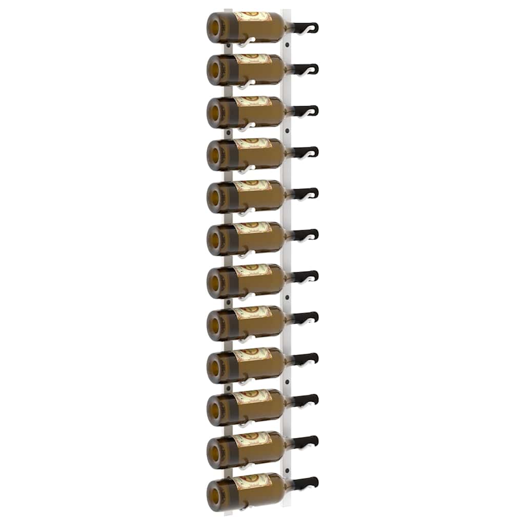 Wall Mounted Wine Rack 12 Bottle White Iron | Simpledeals