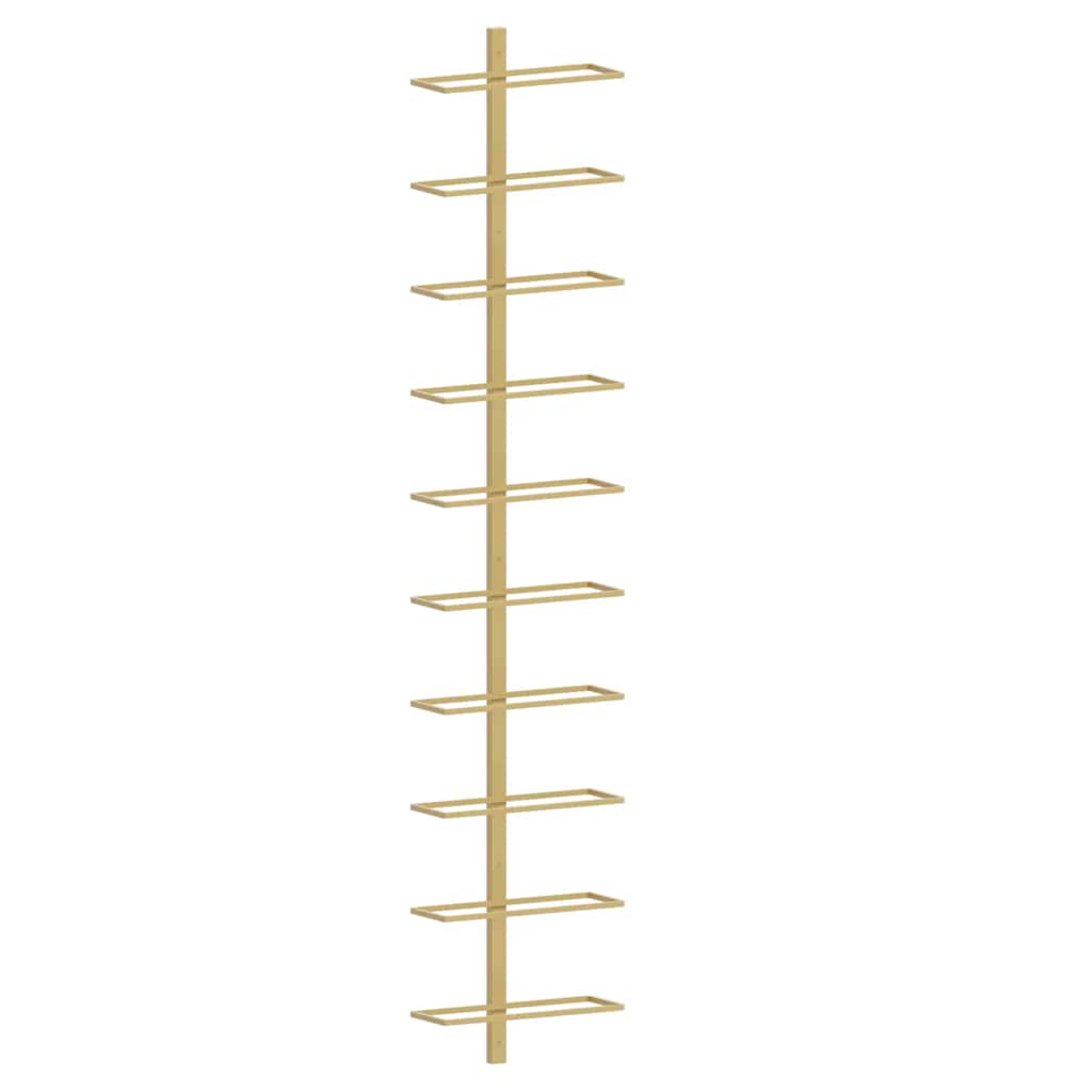 Gold Wall Mounted Wine Rack 20 Bottles Set | Simpledeals