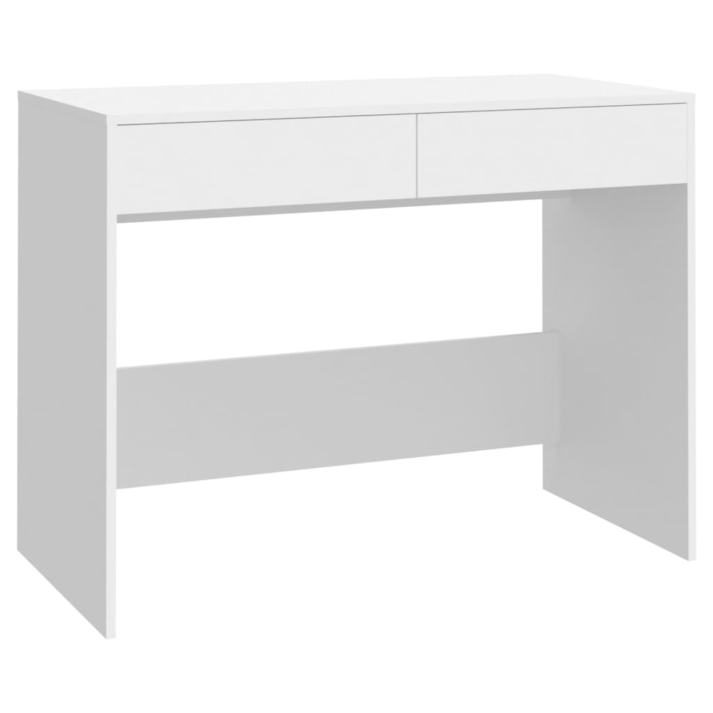 White Office Desk 2 Drawers 101cm | Simpledeals