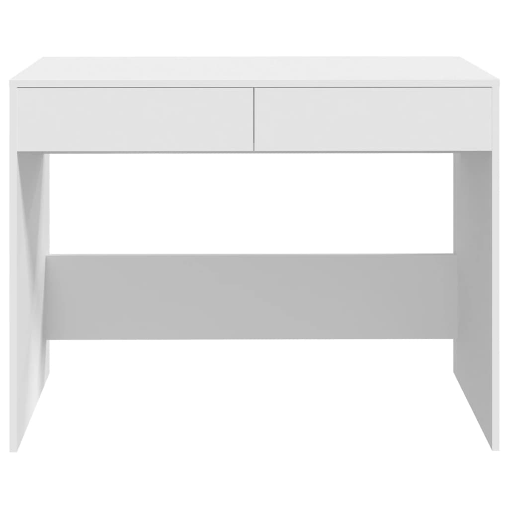 White Office Desk 2 Drawers 101cm | Simpledeals