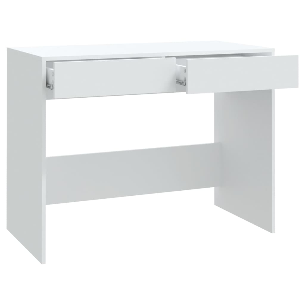 White Office Desk 2 Drawers 101cm | Simpledeals