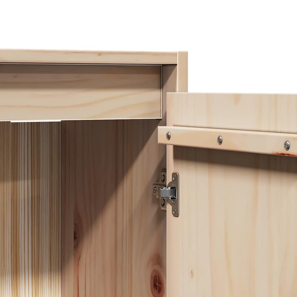 Wall Cabinets 2 Pcs Honey Brown/White/Natural Solid Wood Pine