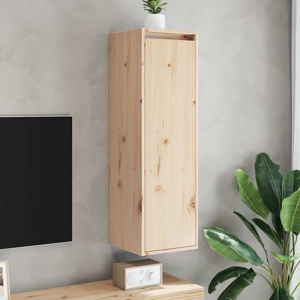 Wall Cabinets 2 Pcs Honey Brown/White/Natural Solid Wood Pine
