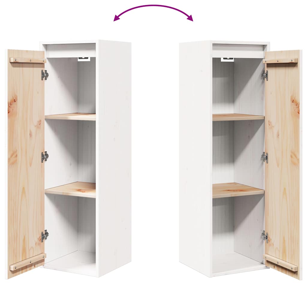 Wall Cabinets 2 Pcs Honey Brown/White/Natural Solid Wood Pine