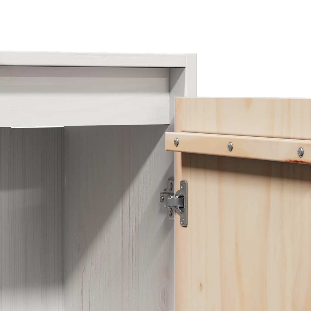 Wall Cabinets 2 Pcs Honey Brown/White/Natural Solid Wood Pine