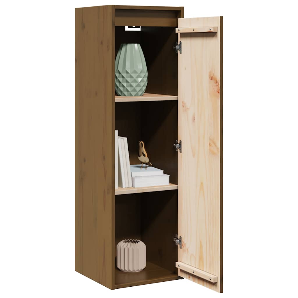 Wall Cabinets 2 Pcs Honey Brown/White/Natural Solid Wood Pine