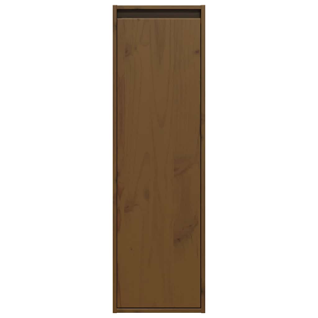 Wall Cabinets 2 Pcs Honey Brown/White/Natural Solid Wood Pine
