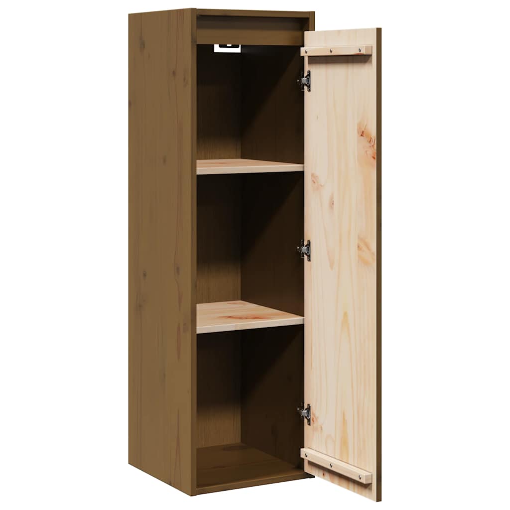 Wall Cabinets 2 Pcs Honey Brown/White/Natural Solid Wood Pine