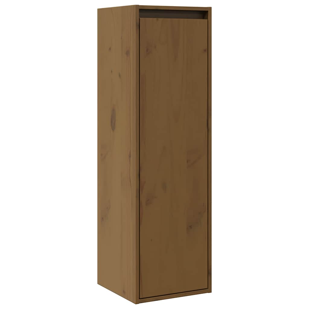 Wall Cabinets 2 Pcs Honey Brown/White/Natural Solid Wood Pine