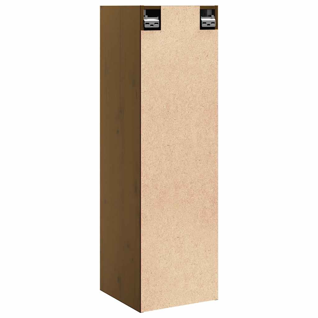 Wall Cabinets 2 Pcs Honey Brown/White/Natural Solid Wood Pine
