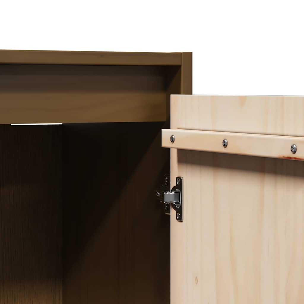 Wall Cabinets 2 Pcs Honey Brown/White/Natural Solid Wood Pine