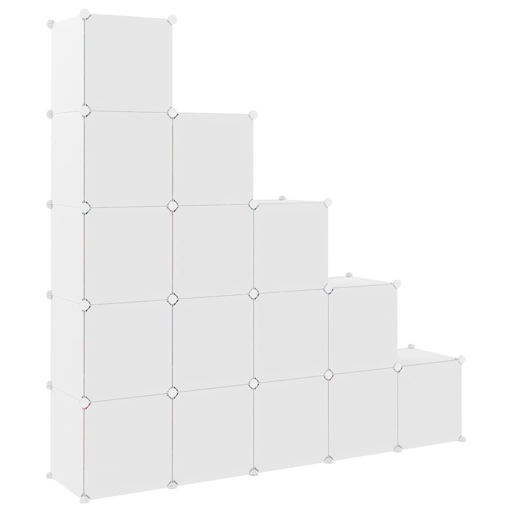 Storage Cabinet 15 Cubes White 155 cm x 31.5 cm x 154 cm