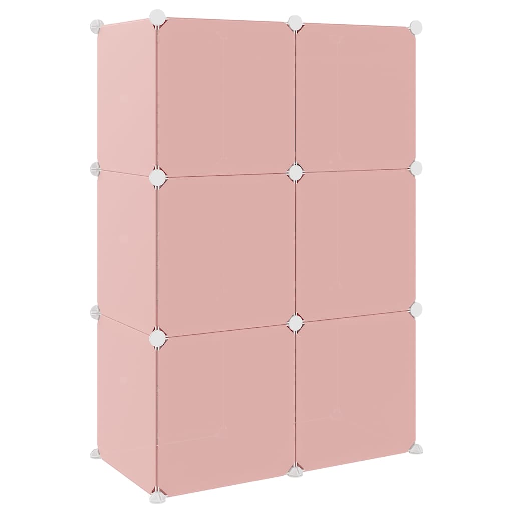Pink Cube Storage Cabinet 74 cm x 36.5 cm x 108 cm