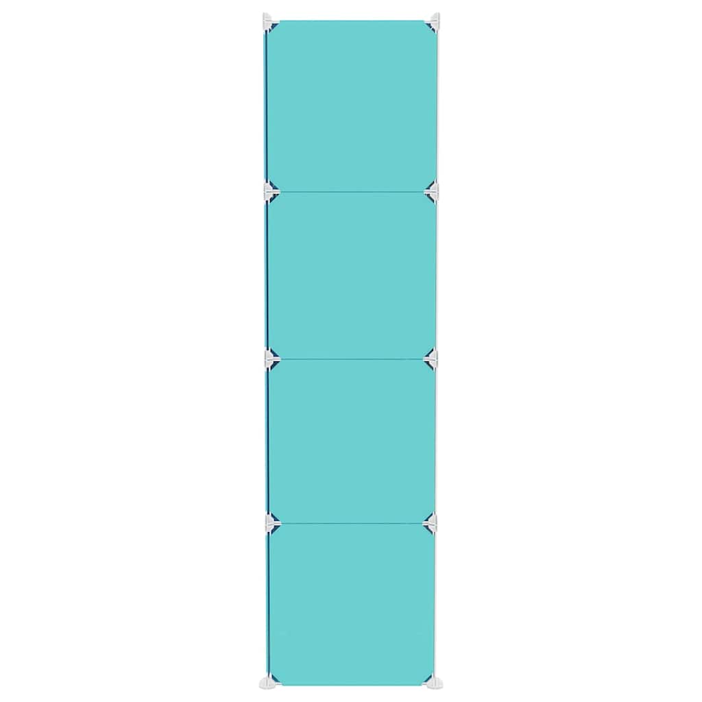 Kids Storage Cabinet Green Plastic 110 cm x 36.5 cm x 143.5 cm