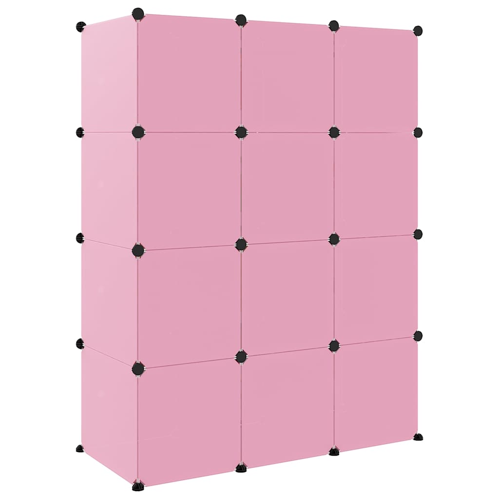 Kids Storage Cabinet Pink 110 cm x 46.5 cm x 144 cm