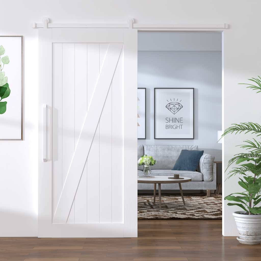Sliding Barn Door Hardware Kit 183cm Steel | Simpledeals