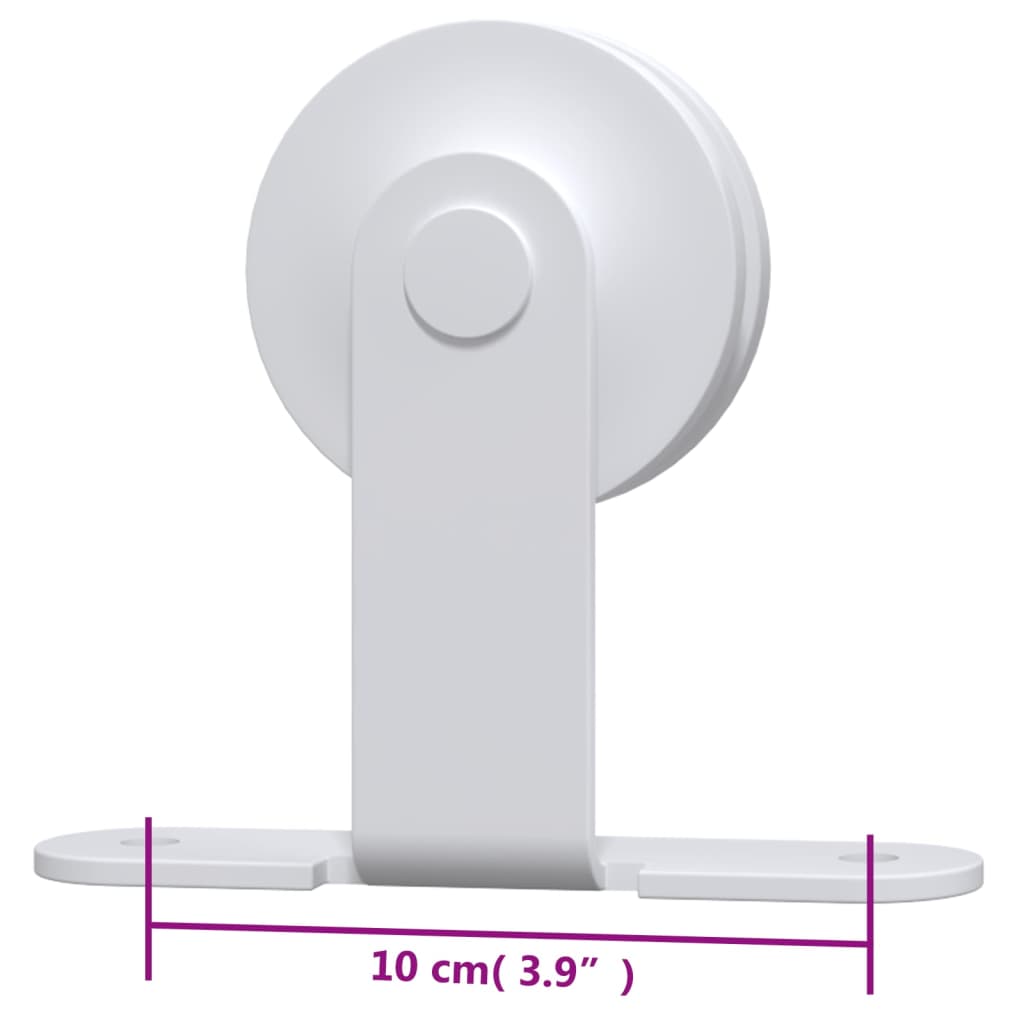 Sliding Door Hardware Kit 200cm Steel White | Simpledeals